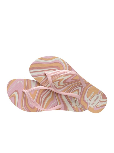 FANTASIA STYLE Klapki biały/r&oacute;żowy - Buty damskie