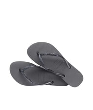 HAVAIANAS SLIM GLITTER II Klapki szary/grafitowy - Buty damskie - 4