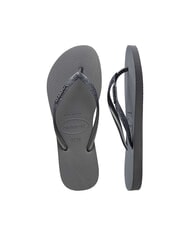 HAVAIANAS SLIM GLITTER II Klapki szary/grafitowy - Buty damskie - 5
