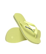 HAVAIANAS BRASIL LOGO Klapki  zielona matcha - Buty uniseks - 3