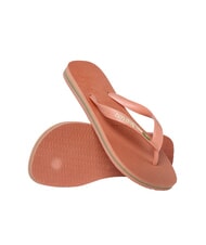 HAVAIANAS BRASIL LOGO Klapki  r&oacute;żowa glinka - Buty uniseks - 3