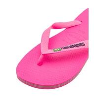 HAVAIANAS  Klapki z logo Brazylii r&oacute;żowy strumień/r&oacute;żowy strumień - Buty uniseks - 4