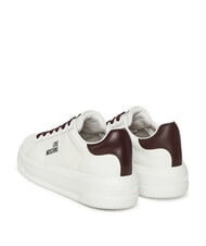 LOVE MOSCHINO ECLIPSE50 Sk&oacute;rzane trampki biały/bordowy - Buty damskie - 3