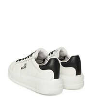 LOVE MOSCHINO ECLIPSE50 Sk&oacute;rzane trampki czarno/biały - Buty damskie - 3
