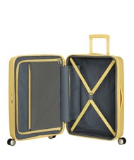 AMERICAN TOURISTER SOUNDBOX SPINNER W&oacute;zek średni, rozszerzalny pastelowy ż&oacute;łty - W&oacute;zki twarde - 2
