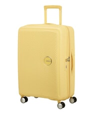 AMERICAN TOURISTER SOUNDBOX SPINNER W&oacute;zek średni, rozszerzalny pastelowy ż&oacute;łty - W&oacute;zki twarde - 3