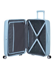 AMERICAN TOURISTER SOUNDBOX SPINNER W&oacute;zek średni, rozszerzalny PASTELOWY NIEBIESKI - W&oacute;zki twarde - 2