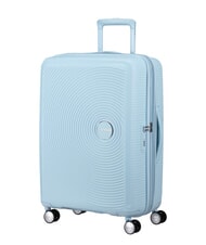 AMERICAN TOURISTER SOUNDBOX SPINNER W&oacute;zek średni, rozszerzalny PASTELOWY NIEBIESKI - W&oacute;zki twarde - 3