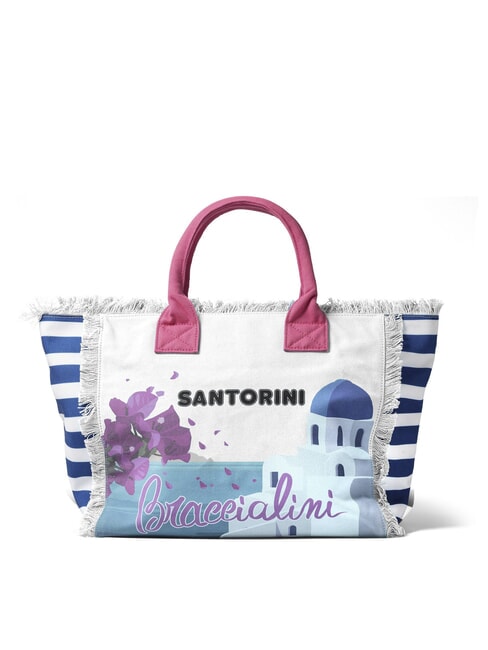 SUMMER Torba pł&oacute;cienna z nadrukiem Santorini - Torby damskie