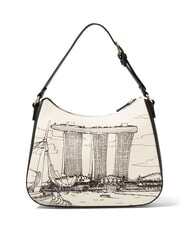 BRACCIALINI CARTOLINE SINGAPUR Torba typu hobo z paskiem na ramię wielo - Torby damskie - 3