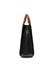 FURLA VARSITY STYLE Pionowa sk&oacute;rzana torba z paskiem na ramię czarny - Torby damskie - 3