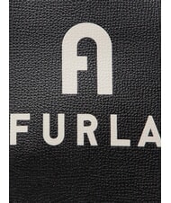 FURLA VARSITY STYLE Pionowa sk&oacute;rzana torba z paskiem na ramię czarny - Torby damskie - 4