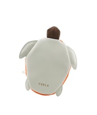 FURLA ALLEGRA Portmonetka w kształcie ż&oacute;łwia ze ściągaczem fluorescencyjny pomarańczowy + talk + puder koniakowy - Portfele damskie - 2
