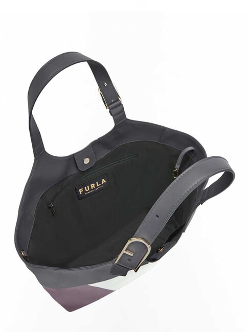 FLOW Torba na ramię ze sk&oacute;ry z nadrukiem pianka+aura+gleba - Torby damskie