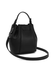 FURLA MIASTELLA Miniaturowa torebka wiaderkowa ze sk&oacute;ry cielęcej Czarny - Torby damskie - 3