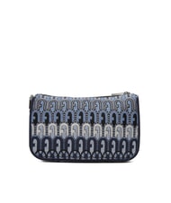 FURLA MOON Mini torebka z tkaniny żakardowej denim niebieski + odcienie czerni - Torby damskie - 4