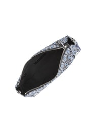 FURLA MOON Mini torebka z tkaniny żakardowej denim niebieski + odcienie czerni - Torby damskie - 7