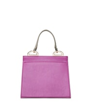 FURLA LINEA FUTURA Mała sk&oacute;rzana torebka z paskiem na ramię fioletowy+pianek+szaro-beżowy+marmur c - Torby damskie - 2