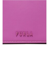 FURLA LINEA FUTURA Mała sk&oacute;rzana torebka z paskiem na ramię fioletowy+pianek+szaro-beżowy+marmur c - Torby damskie - 3