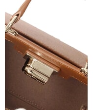 FURLA 1927 Mała sk&oacute;rzana torebka z nadrukiem Ares koniak - Torby damskie - 4