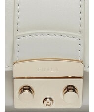 FURLA METROPOLIS Mała sk&oacute;rzana torba na ramię ptasie mleczko - Torby damskie - 5