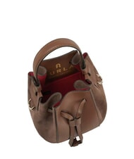 FURLA MIASTELLA Miniaturowa sk&oacute;rzana torebka typu wiaderko pralina - Torby damskie - 4