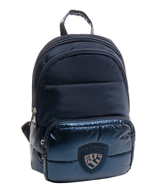 PADDED NYLON Plecak z logo z kryształkami GRANATOWY - Torby damskie
