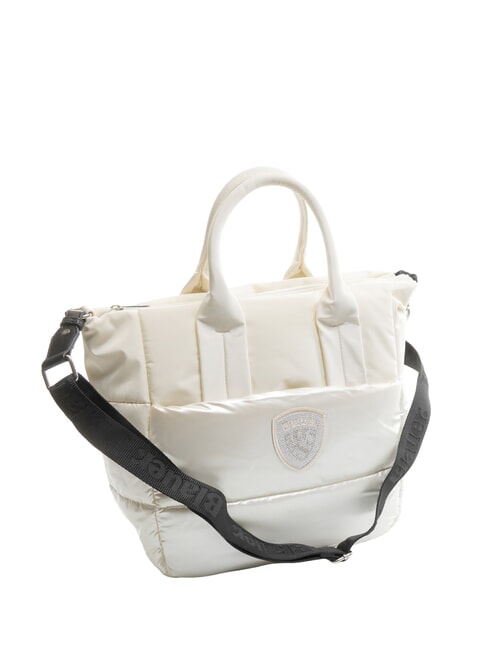 PADDED NYLON Duża torba z paskiem na ramię biały - Torby damskie