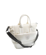 BLAUER PADDED NYLON Duża torba z paskiem na ramię biały - Torby damskie - 2