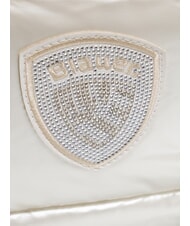 BLAUER PADDED NYLON Duża torba z paskiem na ramię biały - Torby damskie - 3