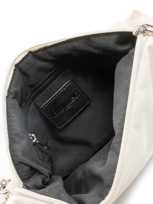 PADDED NYLON Miękka kopert&oacute;wka z logo wysadzanym kryształkami biały - Torby damskie
