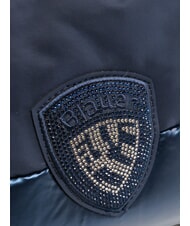 BLAUER PADDED NYLON Miękka kopert&oacute;wka z logo wysadzanym kryształkami GRANATOWY - Torby damskie - 3