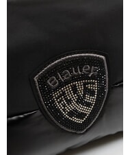 BLAUER PADDED NYLON Miękka kopert&oacute;wka z logo wysadzanym kryształkami CZARNY - Torby damskie - 3