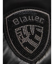 BLAUER PADDED NYLON Puszysta torba na ramię z logo wysadzanym kryształkami CZARNY - Torby damskie - 3
