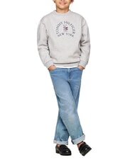 TOMMY HILFIGER TH KIDS Bluza z okrągłym dekoltem i nadrukiem jasnoszary wrzos - Bluzy dziecięce - 3