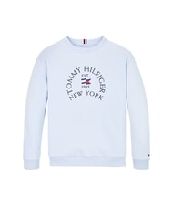 TOMMY HILFIGER TH KIDS Bluza z okrągłym dekoltem i nadrukiem przewiewny niebieski - Bluzy dziecięce - 4