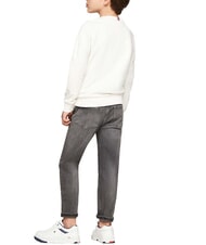 TOMMY HILFIGER TH KIDS Bluza z okrągłym dekoltem i nadrukiem starożytna biel - Bluzy dziecięce - 2
