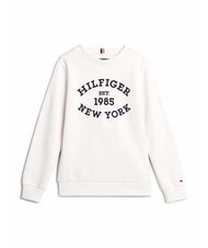 TOMMY HILFIGER TH KIDS Bluza z okrągłym dekoltem i nadrukiem starożytna biel - Bluzy dziecięce - 4