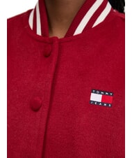 TOMMY HILFIGER TH JEANS Kr&oacute;tka kurtka z mieszanki wełny regatowy czerwony - Kurtki damskie - 4