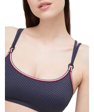 TOMMY HILFIGER TH G&oacute;ra bikini typu bandeau niebo pustyni w kropki - Stroje kąpielowe damskie - 4
