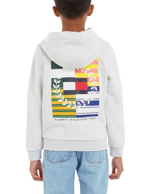 TH KIDS Bluza z kapturem zapinana na zamek nowy jasnoszary melanż - Bluzy dziecięce