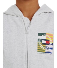 TOMMY HILFIGER TH KIDS Bluza z kapturem zapinana na zamek nowy jasnoszary melanż - Bluzy dziecięce - 3