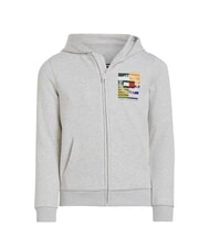 TOMMY HILFIGER TH KIDS Bluza z kapturem zapinana na zamek nowy jasnoszary melanż - Bluzy dziecięce - 4