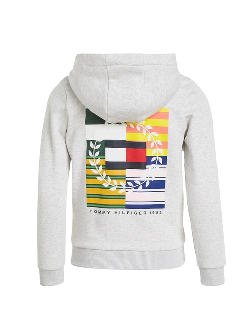 TH KIDS Bluza z kapturem zapinana na zamek nowy jasnoszary melanż - Bluzy dziecięce