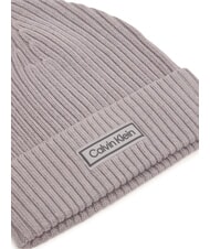 CALVIN KLEIN PATCH CHUNKY RIB  Czapka srebrny kinkiet - Włosy - 3