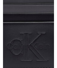 CALVIN KLEIN BOLD LOGO Sk&oacute;rzany uchwyt na karty kredytowe na czarno - Portfele męskie - 3