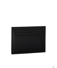 CALVIN KLEIN LOGO HARDWARE SAFFIANO Sk&oacute;rzany uchwyt na karty kredytowe na czarno - Portfele męskie - 2
