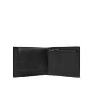 CALVIN KLEIN LOGO HARDWARE SAFFIANO Portfel sk&oacute;rzany z klapką i portmonetką na czarno - Portfele męskie - 2