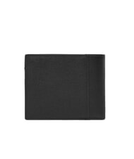 CALVIN KLEIN LOGO HARDWARE SAFFIANO Portfel sk&oacute;rzany z klapką i portmonetką na czarno - Portfele męskie - 4