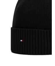 TOMMY HILFIGER TH FLAG Czapka bawełniana z mankietem czarny - Włosy - 3